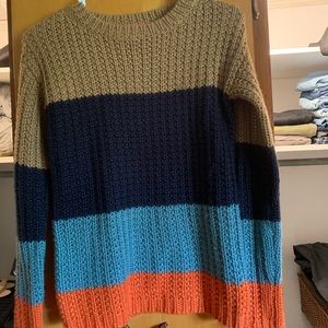 Anthropologie Color Block Knit Sweater